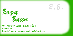 roza baun business card