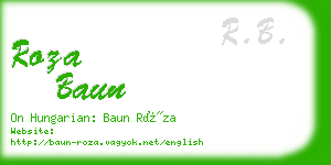 roza baun business card